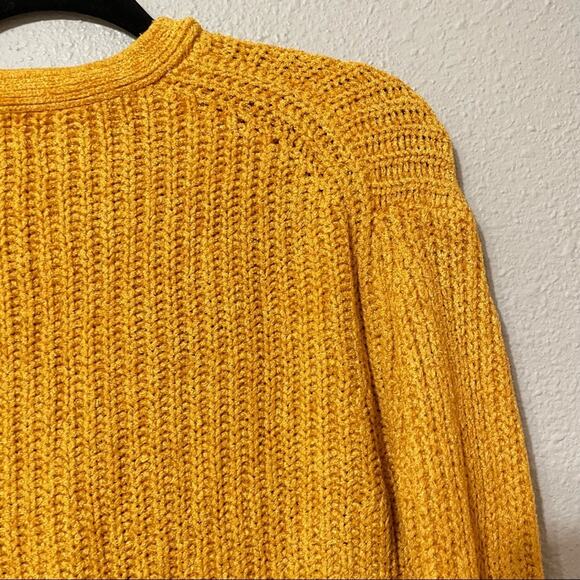 Wilfred Aritzia Orange Chunky Knit Boxy Fit Cardigan Sweater Button Down XXS - Picture 5 of 9